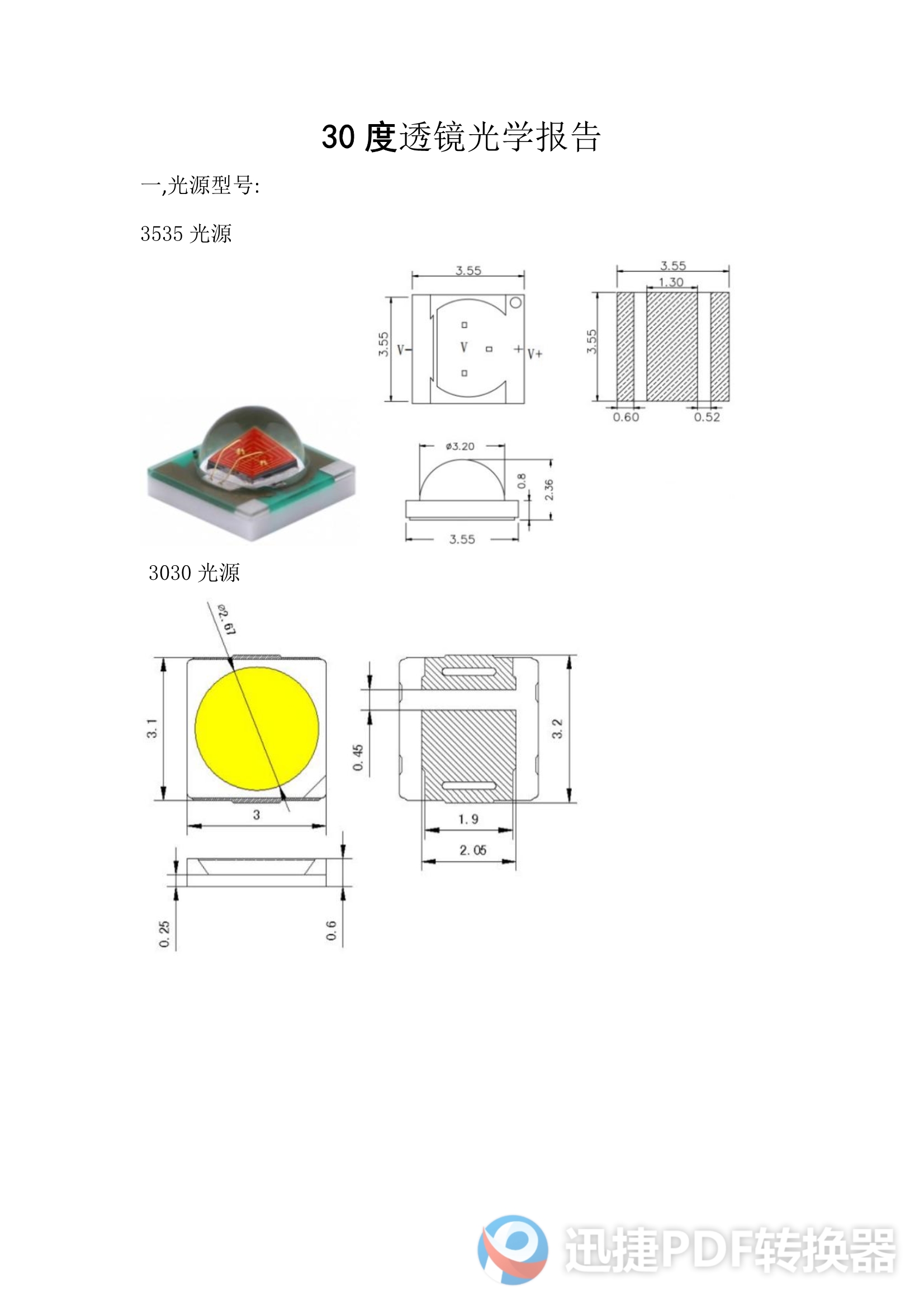30度透鏡光學(xué)報告